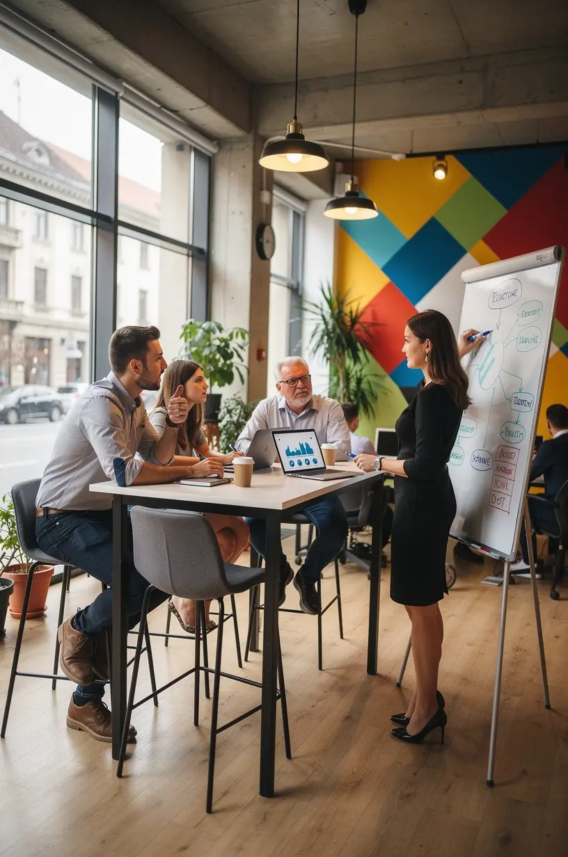 Calendar digital afișând programul zilnic detaliat al resurselor umane și materiale.